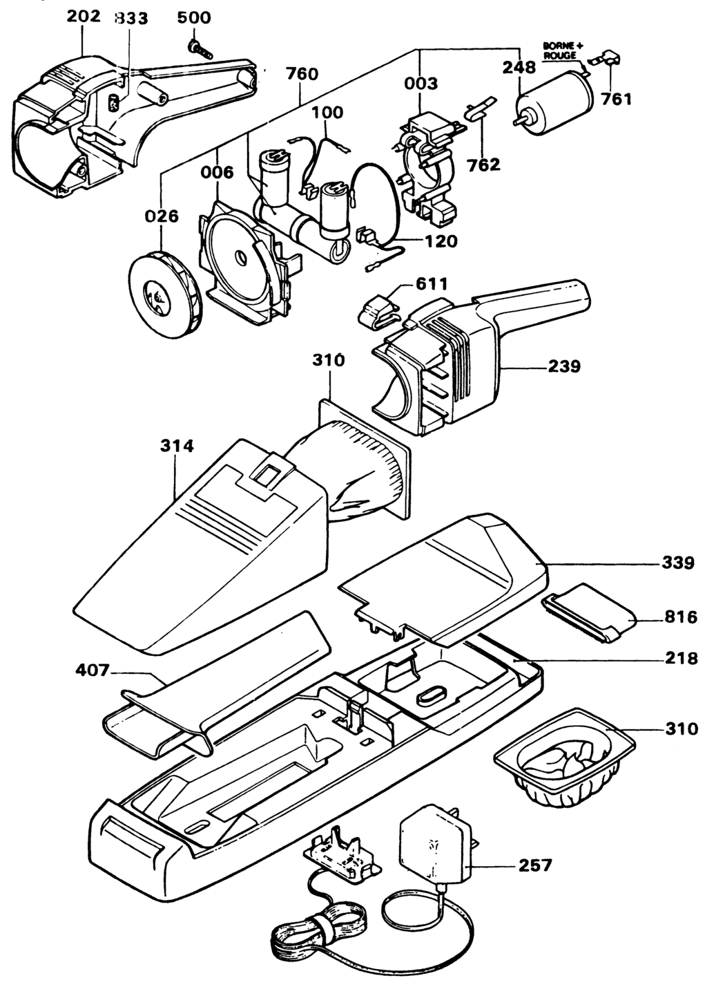 Black & Decker H150 Type 1 Dustbuster Spare Parts