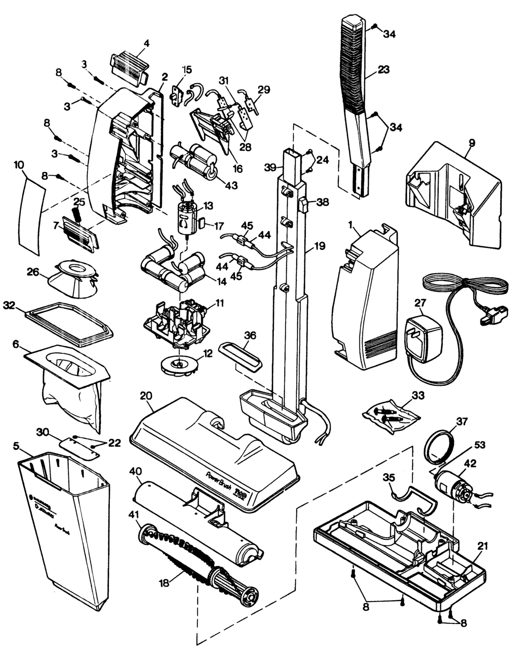 Black & Decker H650 Type 1 Dustbuster Spare Parts