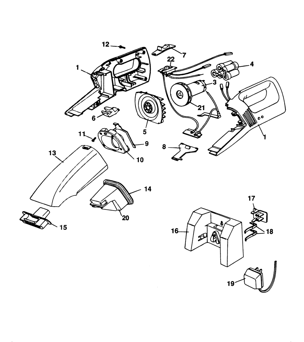 Black & Decker DB3500 Type 1 Powerbrush Spare Parts