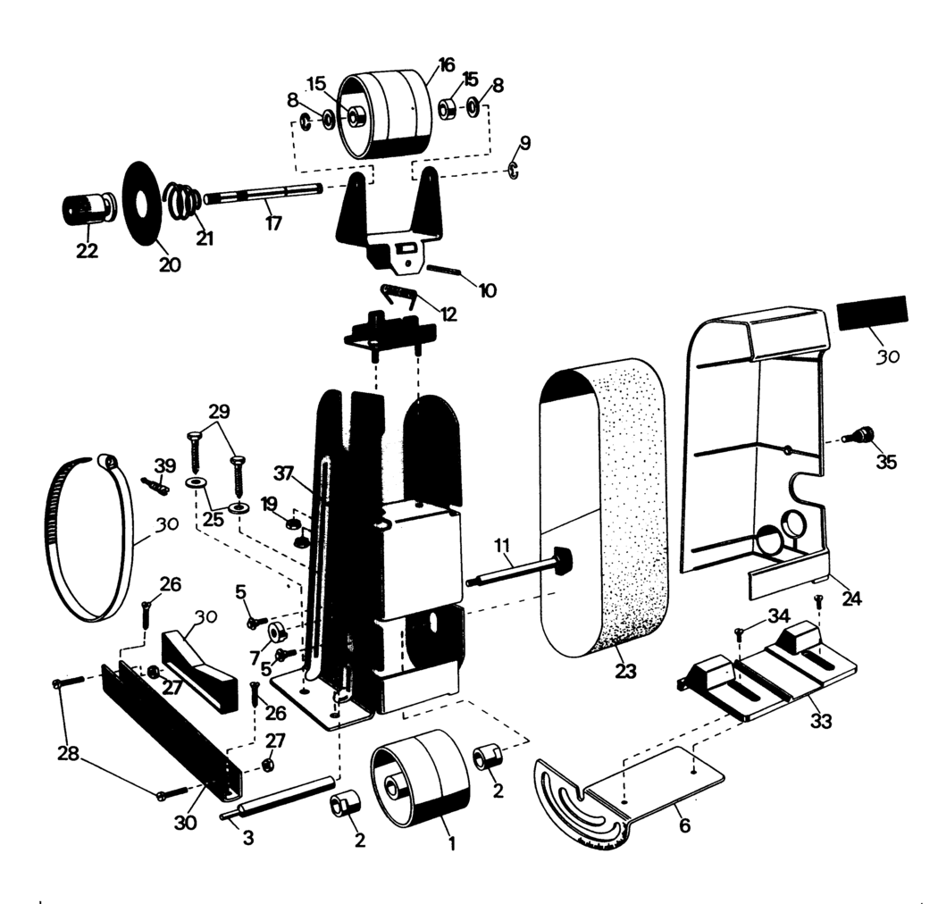 Black & Decker D999 Type 1 Sharp N'sand Att Spare Parts