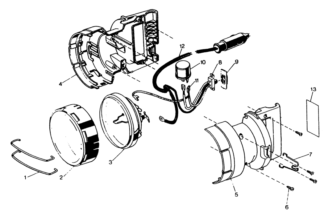 Black & Decker 9512 Type 1 Car Light Spare Parts