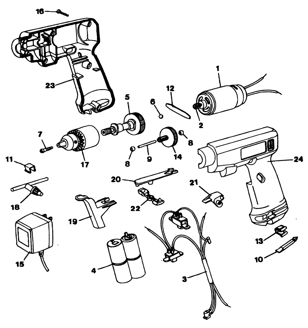 Black & Decker 9045 Type 2 Cordless Drill Spare Parts