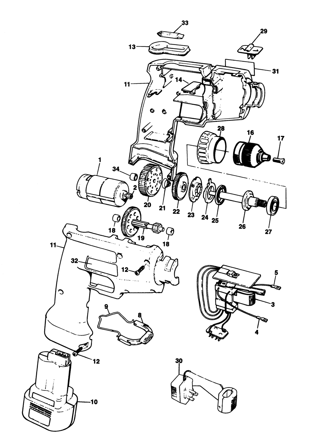 Black Decker SPEC275 Type 1 Cordless Drill Spare Parts Miles