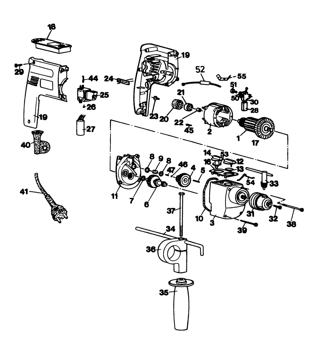 Black & Decker BD230E Type 1 Drill Spare Parts