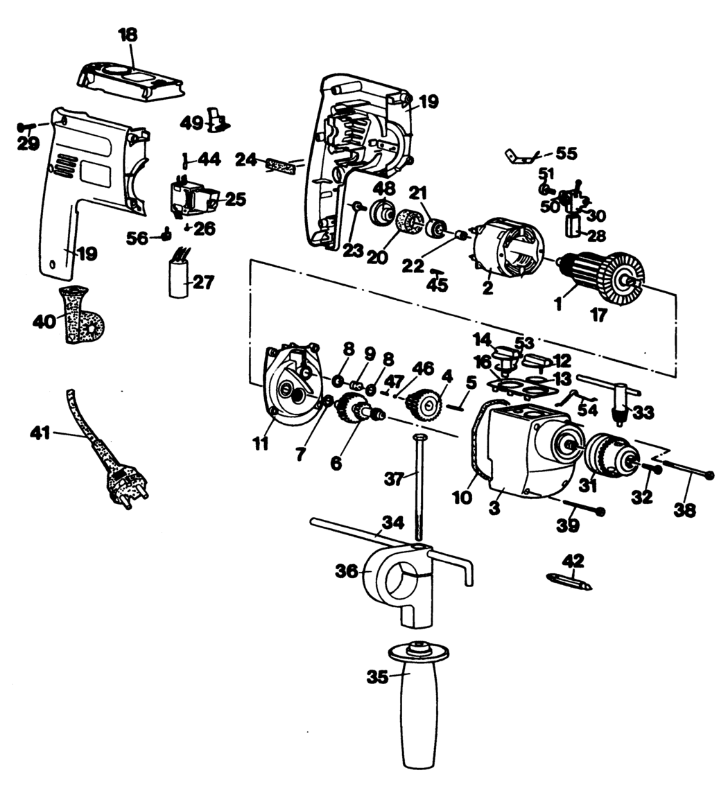 Black & Decker BD240RT Type 1 Drill Spare Parts