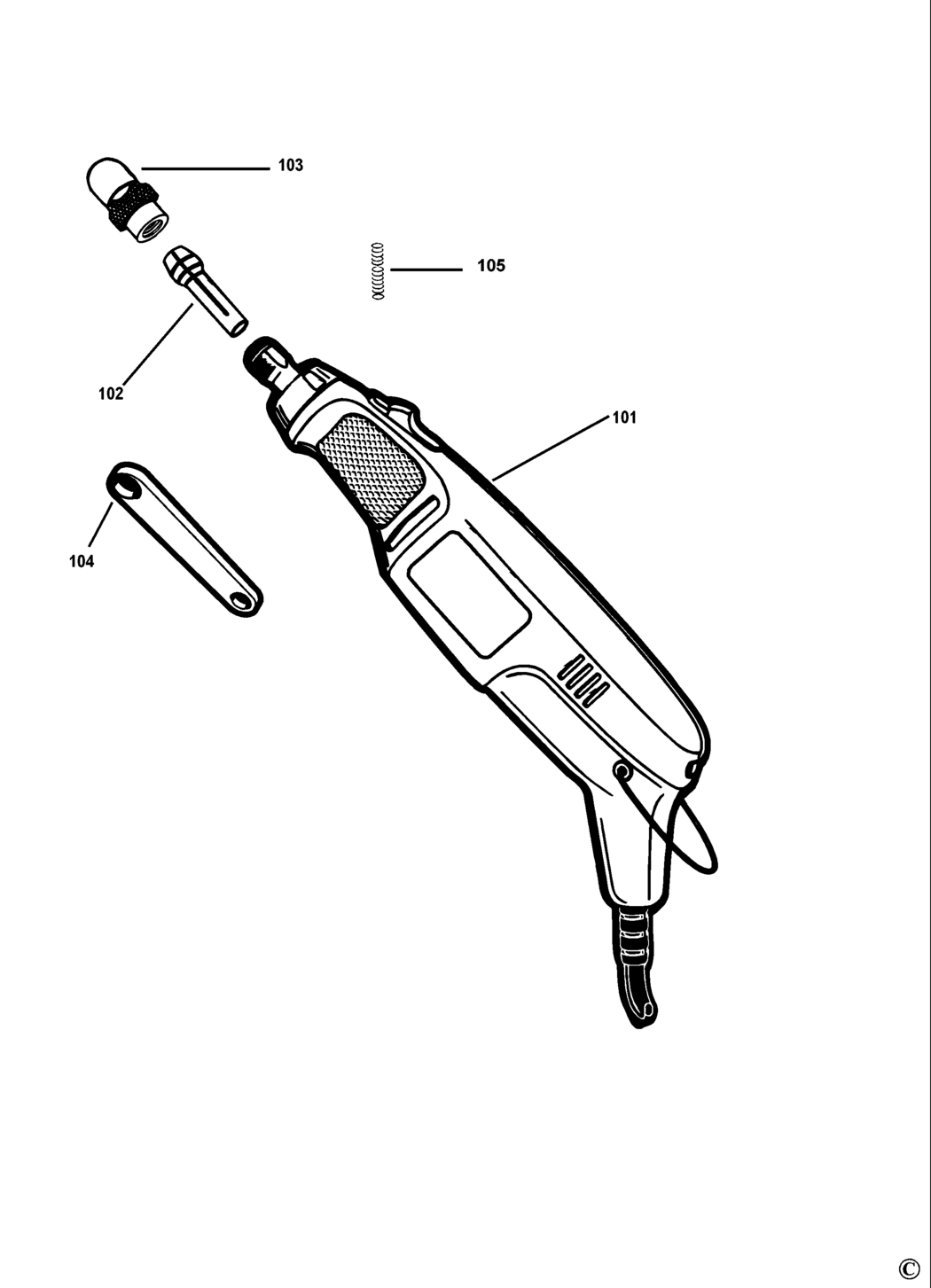 Black & Decker RT550KA Type 1 Drill Spare Parts