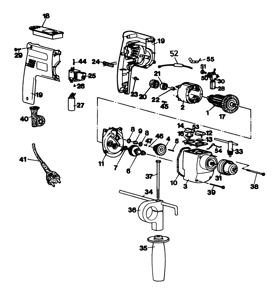 Black & Decker SR900 Type 1 Hammer Drill Spare Parts