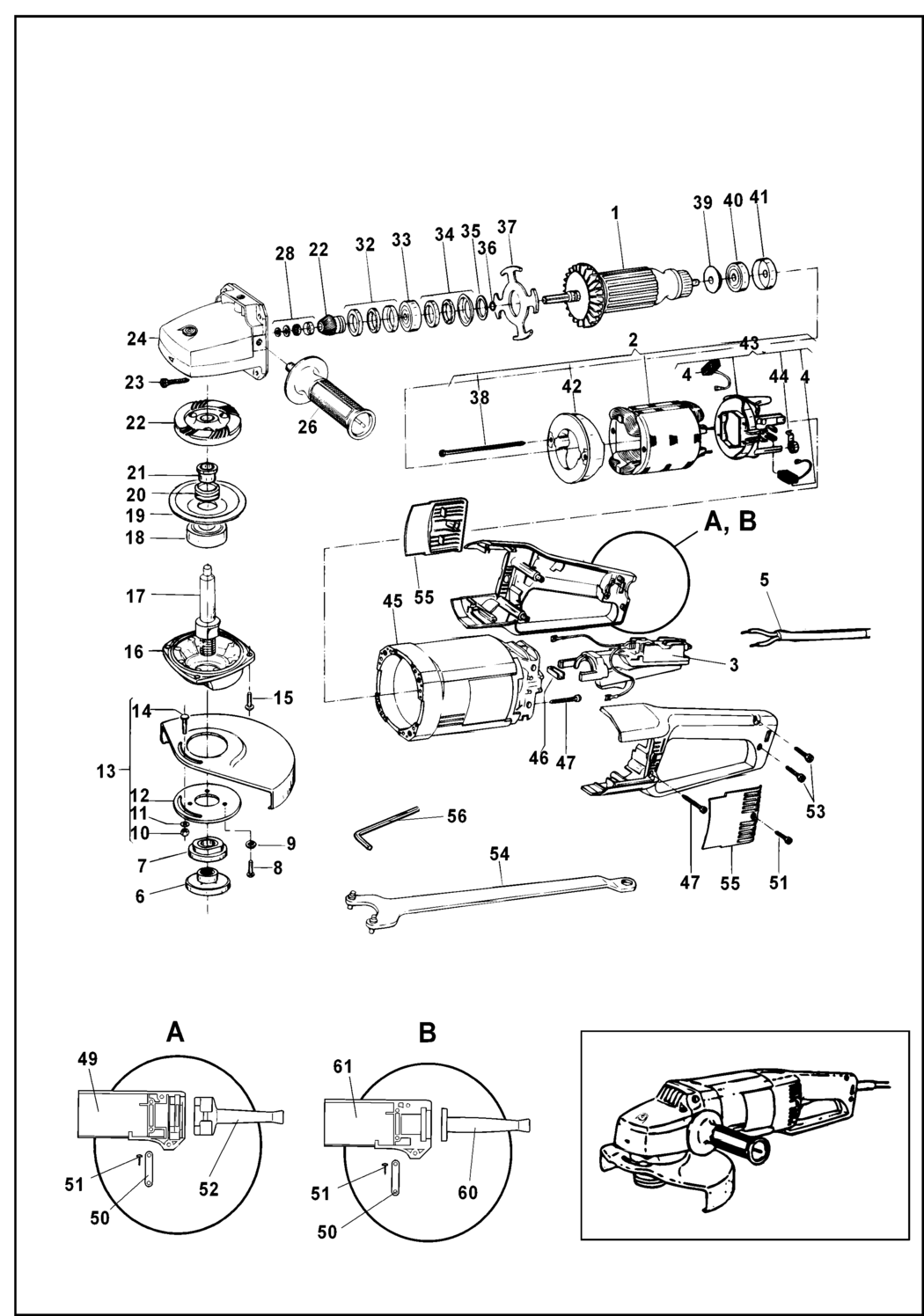 Black & Decker PL85 Type 3 Angle Grinder Spare Parts