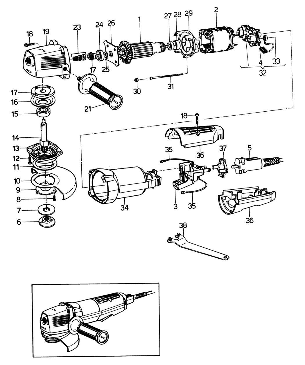 Black & Decker DN11 Type 1 Sander/grinder Spare Parts