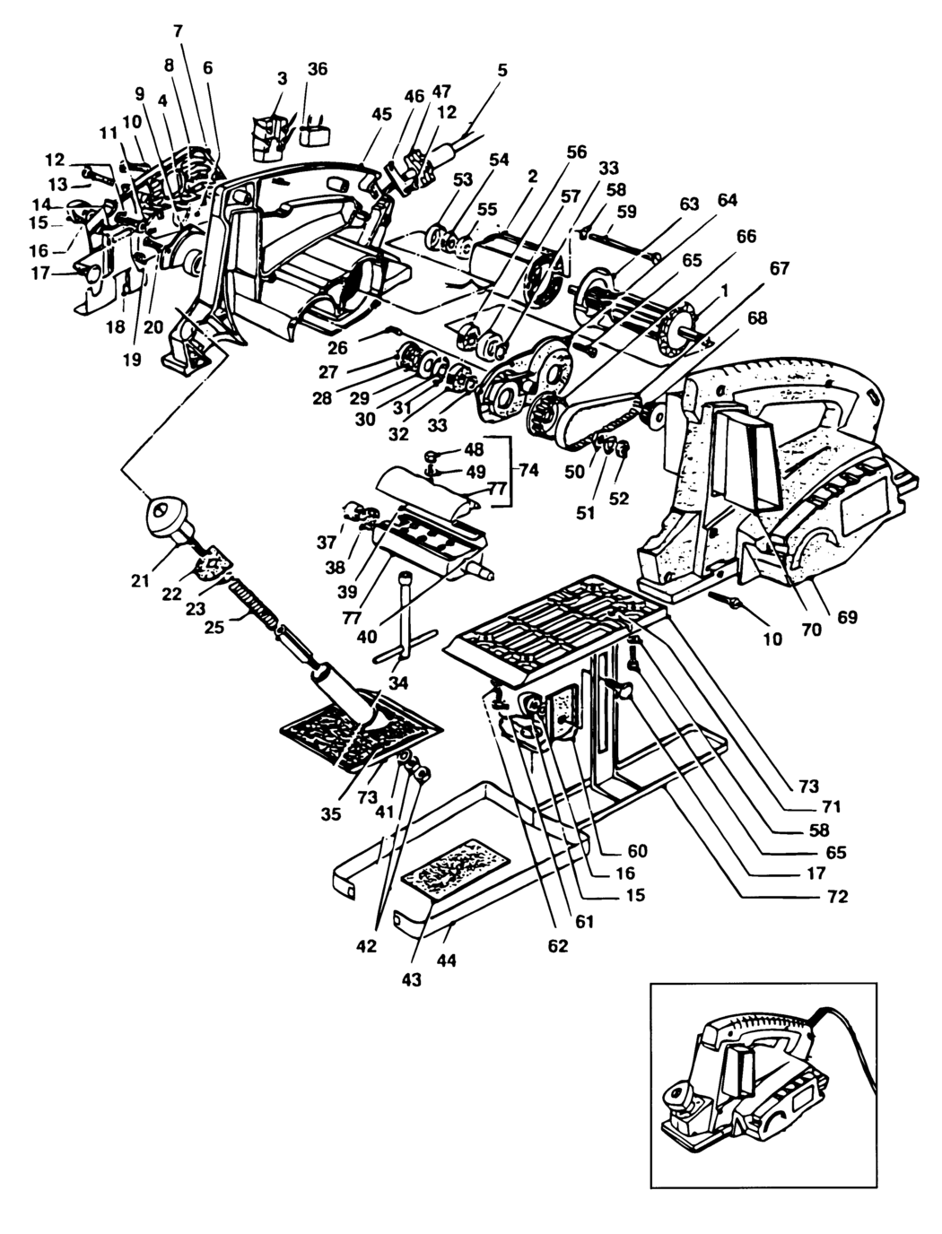 Black & Decker PL806 Type 1 Planer Spare Parts