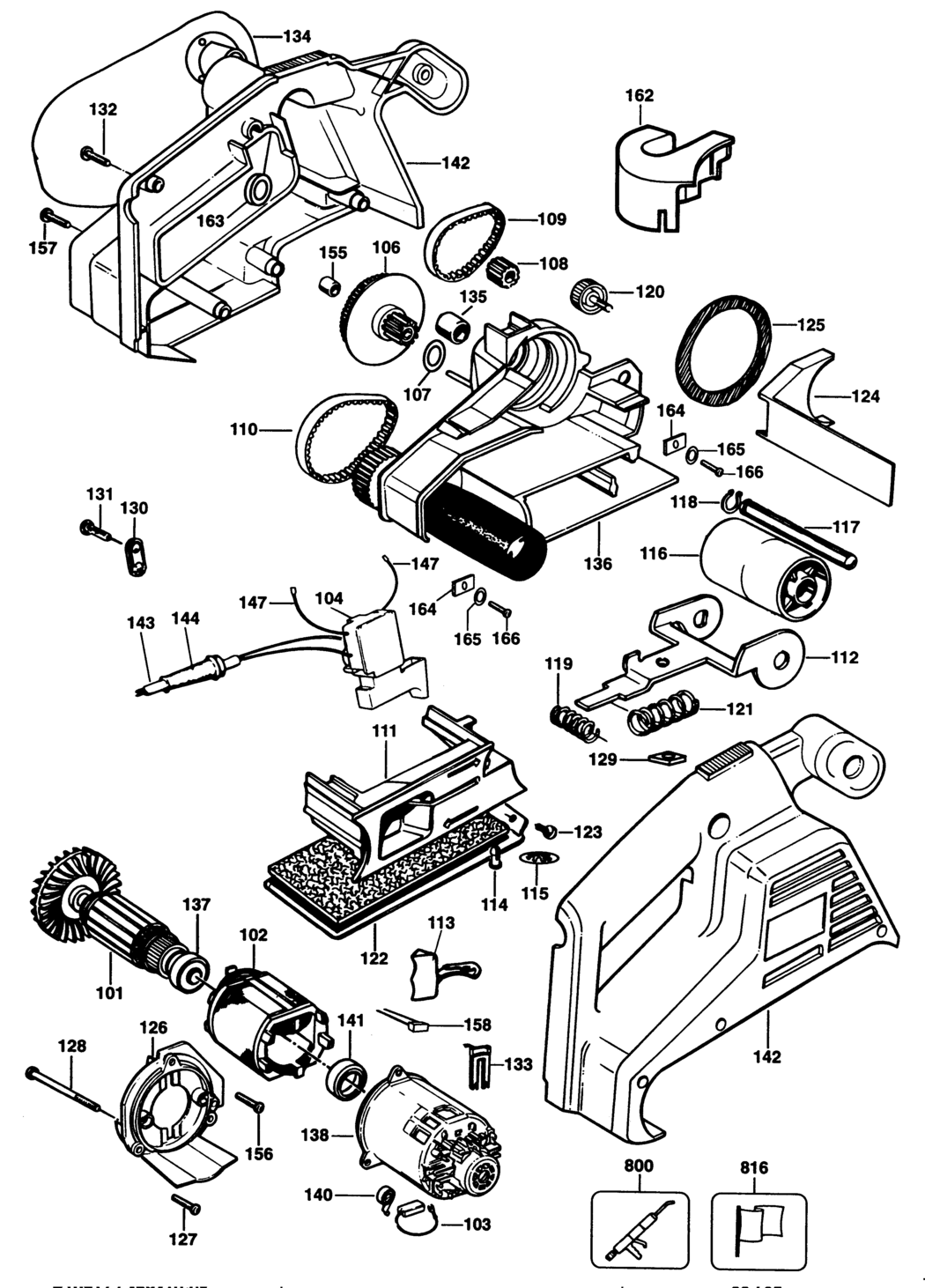 Black & Decker KA75 Type 1 Belt Sander Spare Parts