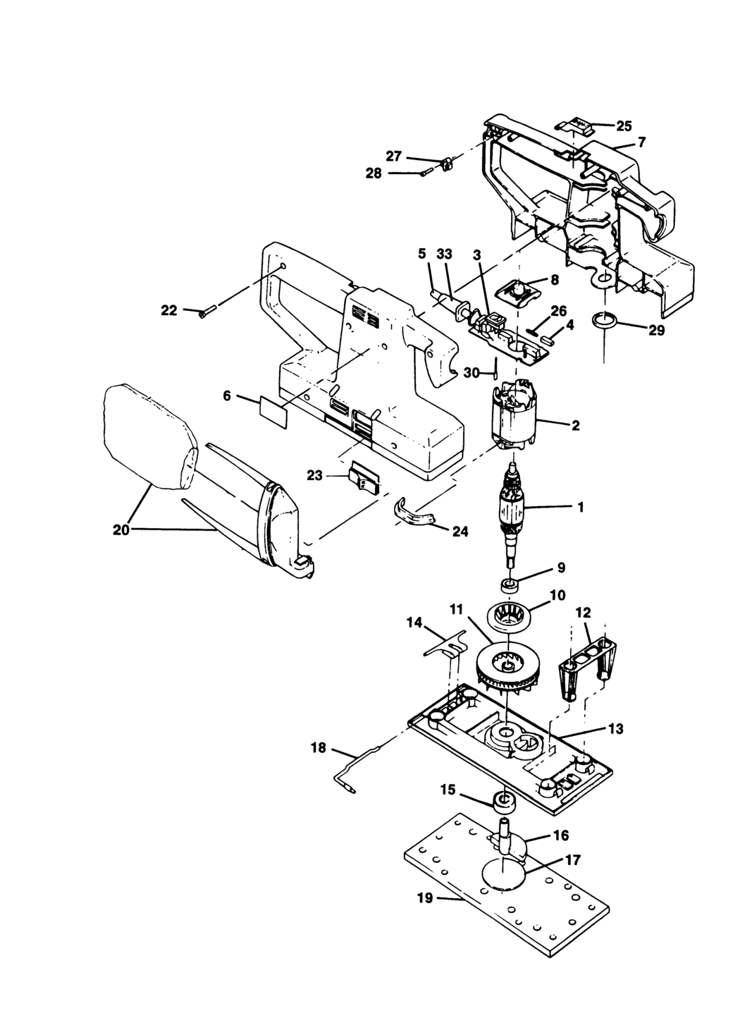 Black & Decker DN273 Type 1 Sander Spare Parts