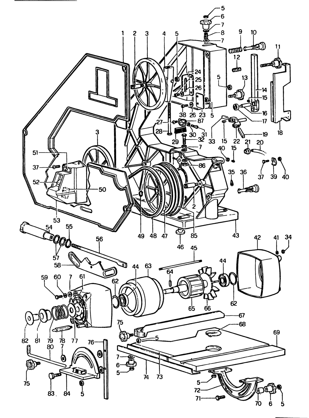 Black & Decker BD330-----B Type 1 Bandsaw Spare Parts