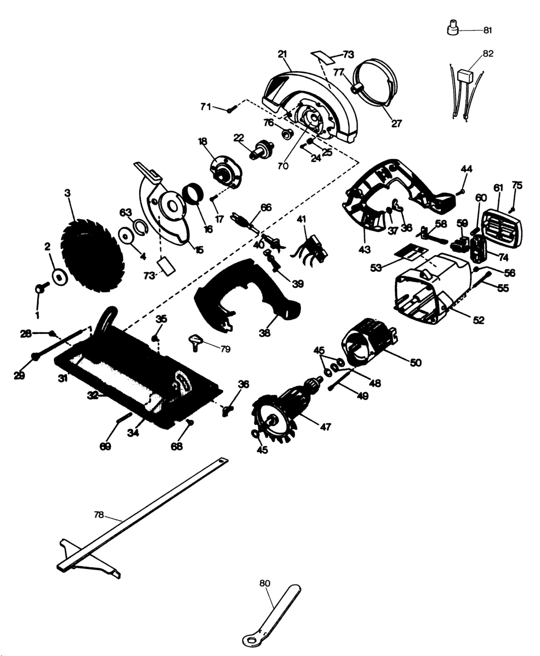 Black & Decker 7308-47 Type 4 Circ. Saw Spare Parts