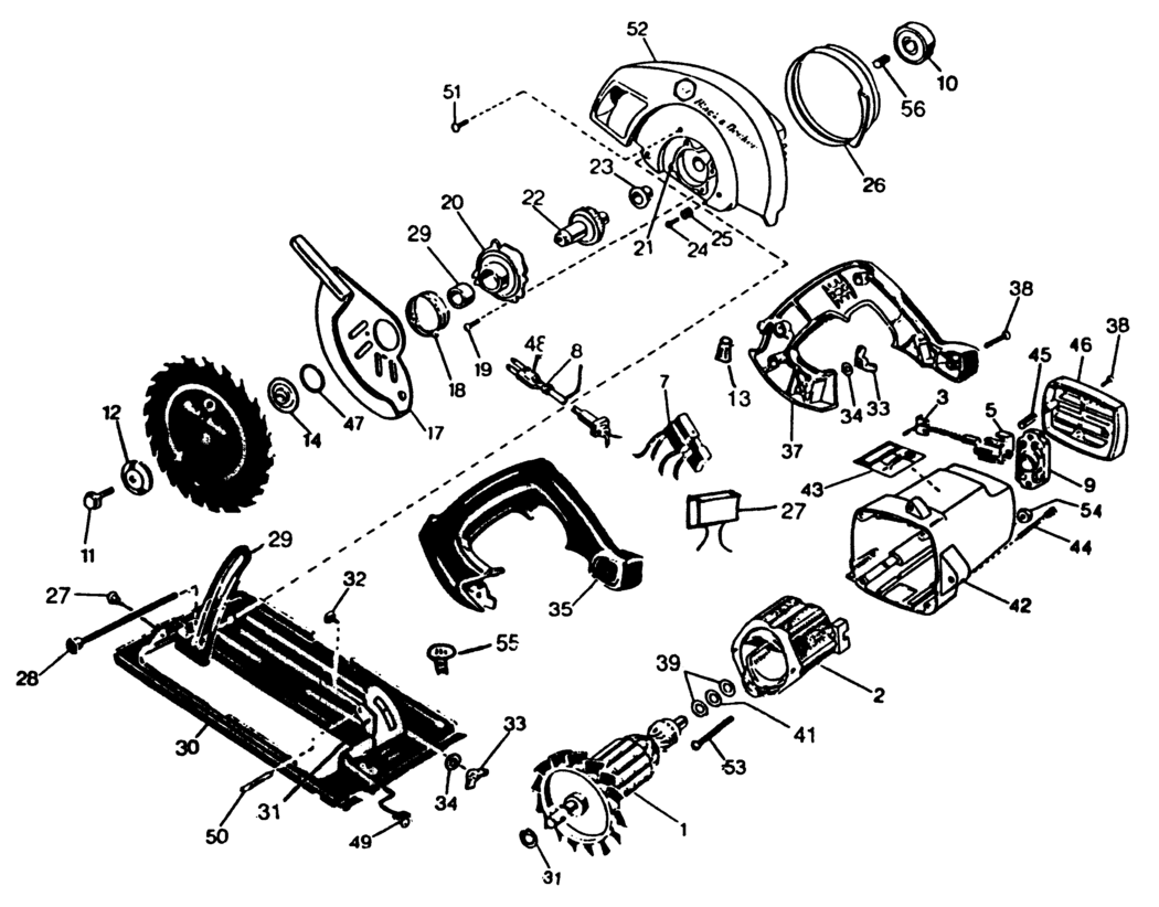 Black & Decker 7392-47 Type 1 Circ. Saw Spare Parts