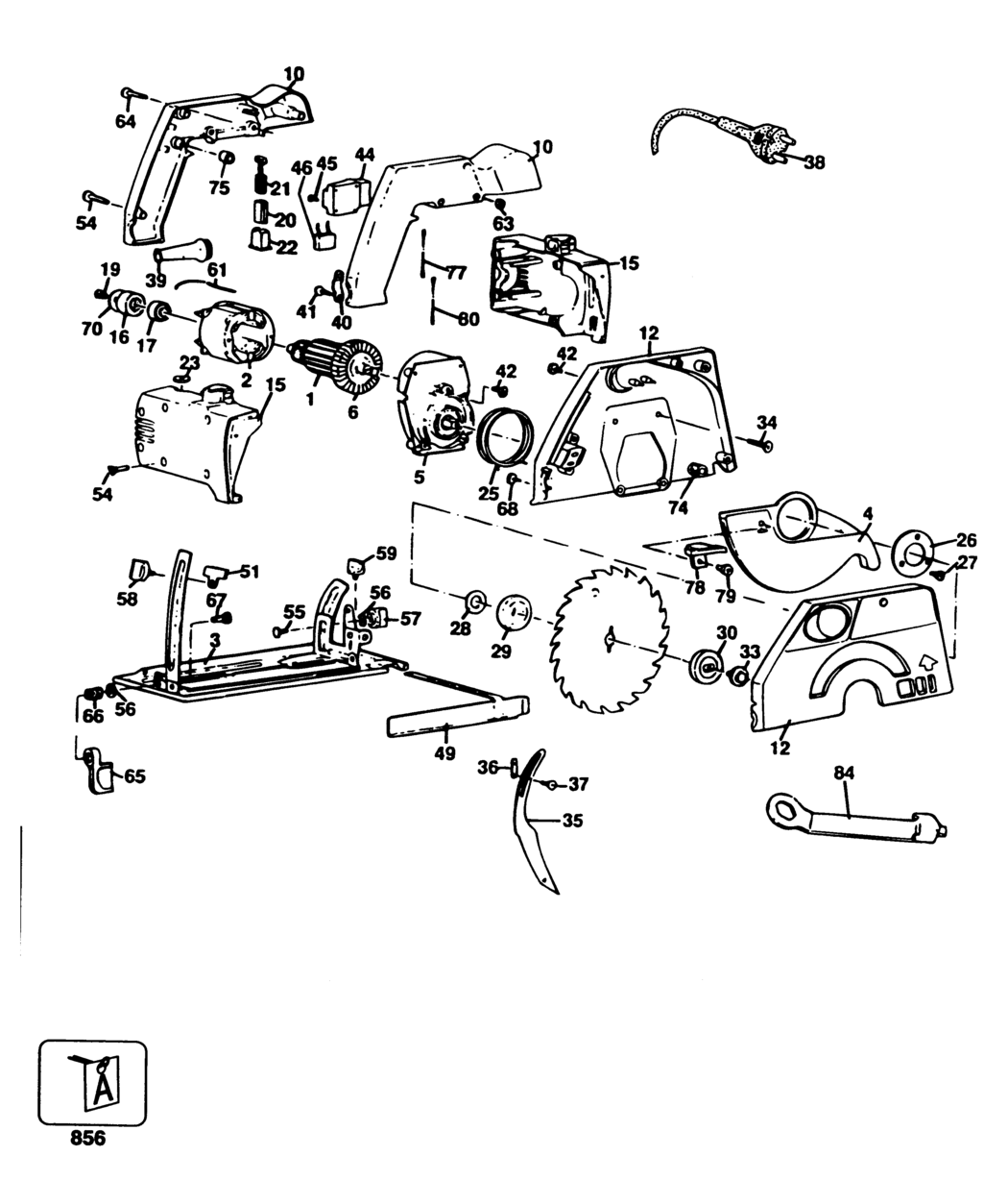 Black & Decker DN228 Type 1 Saw Spare Parts