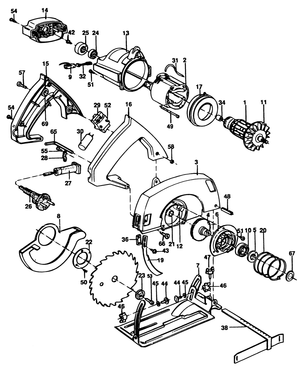 Black & Decker DN56 Type 1 Circ. Saw Spare Parts