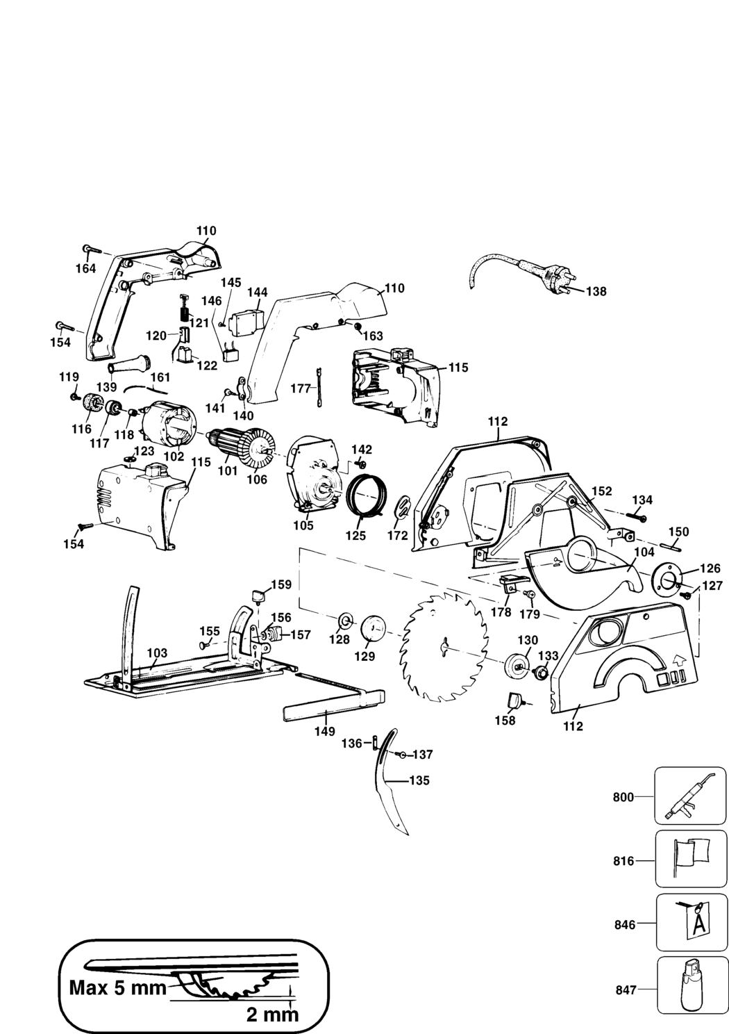 Black & Decker KS227 Type 1 Circ. Saw Spare Parts