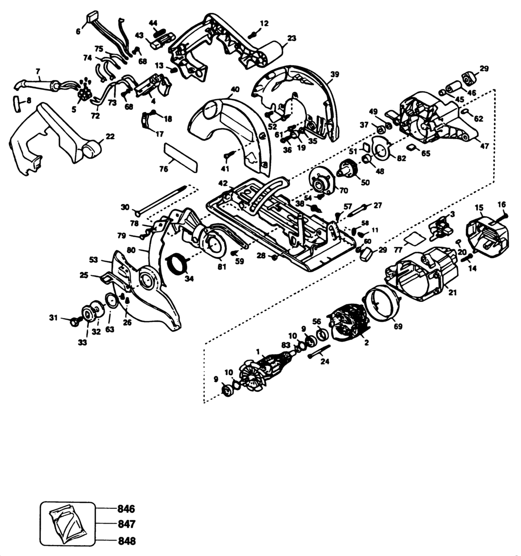 Black & Decker PL41 Type 1 Circ. Saw Spare Parts