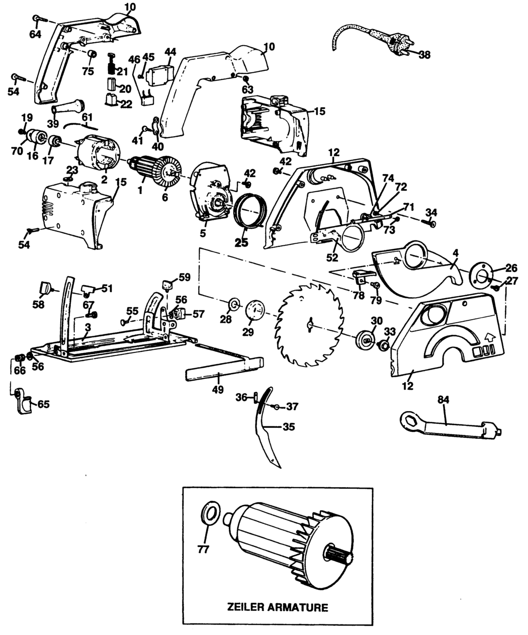 Black & Decker SR300 Type 1 Circ. Saw Spare Parts