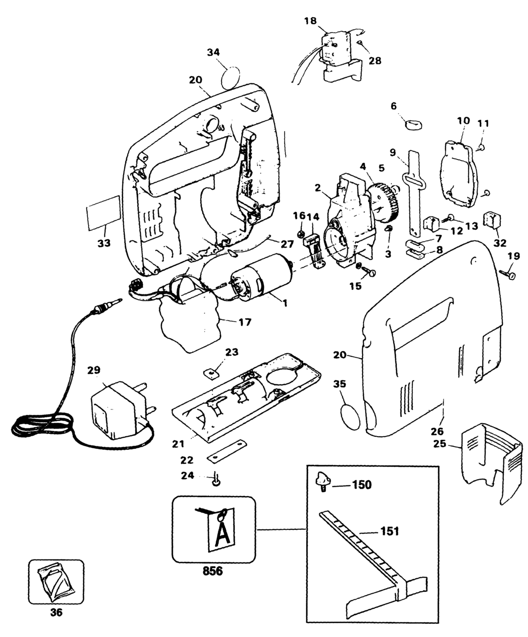 Black & Decker BD310 Type 1 Jigsaw Spare Parts