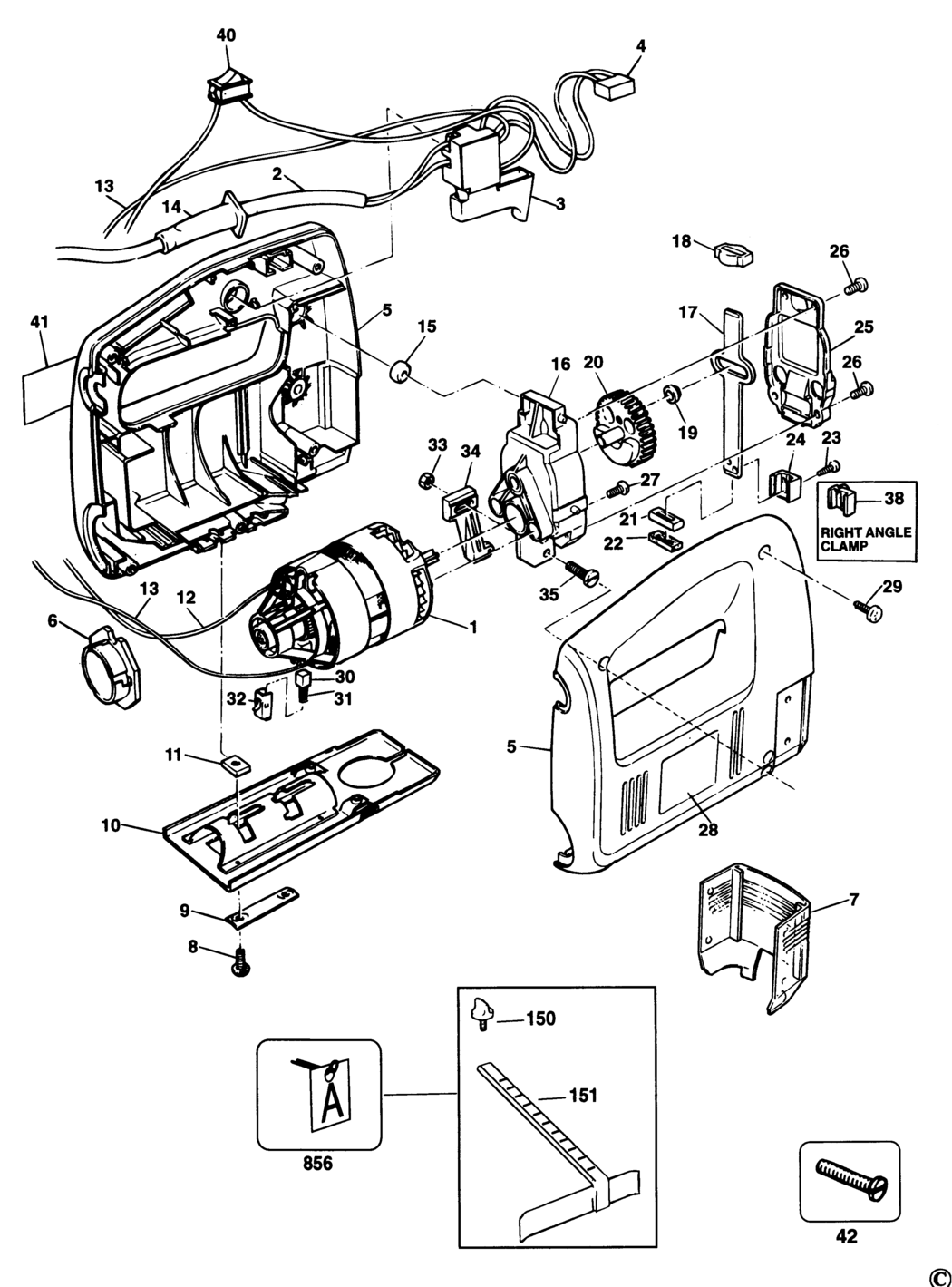 Black & Decker BD532 Type 1 Jigsaw Spare Parts