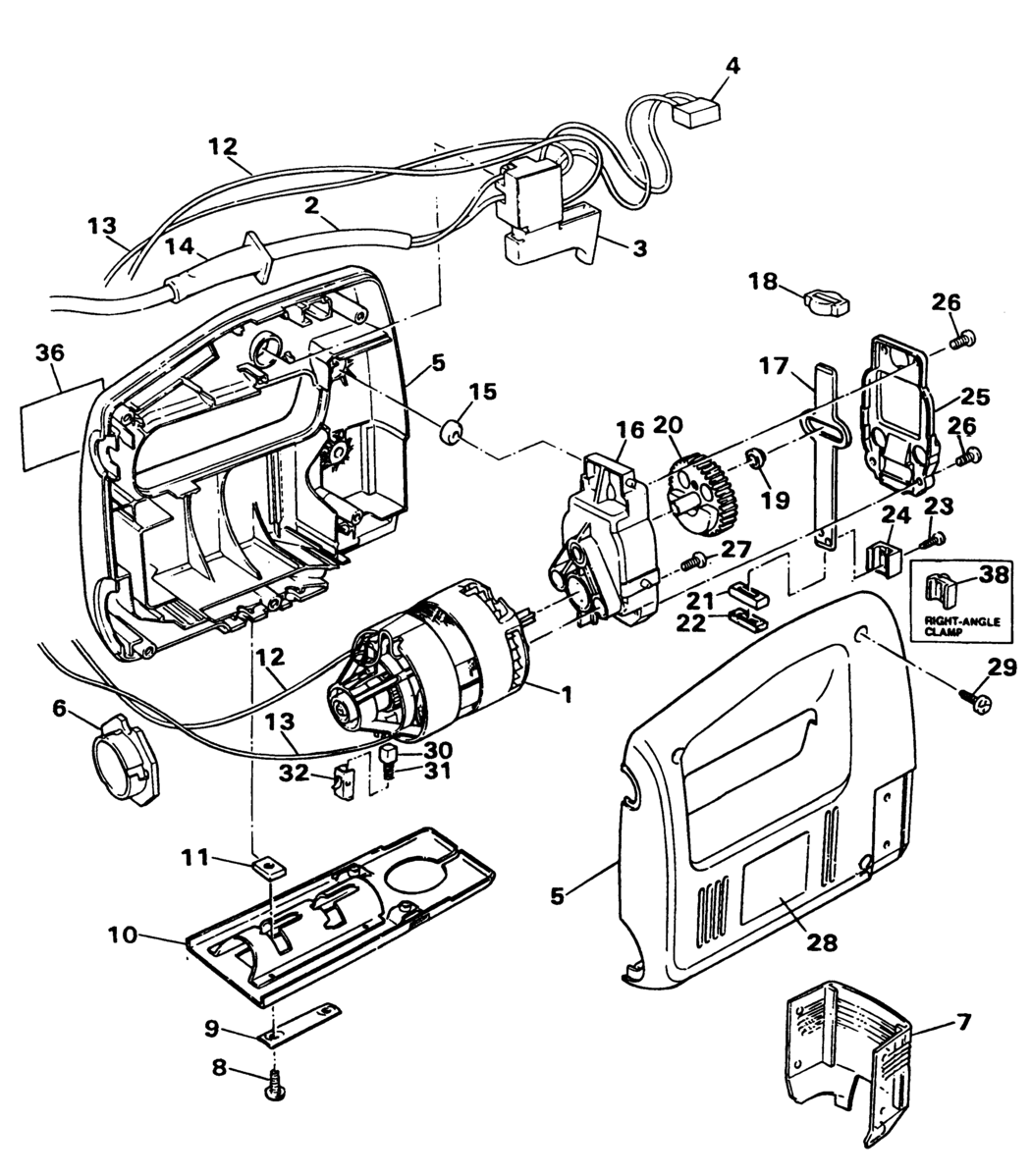 Black & Decker CP300 Type 1 Jigsaw Spare Parts