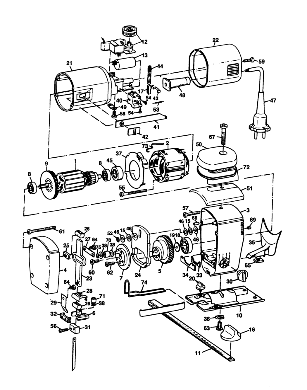 Black & Decker DN39 Type 1 Jigsaw Spare Parts