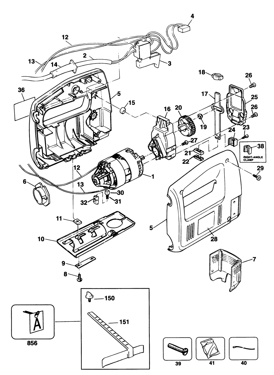 Black & Decker DN530 Type 1 Jigsaw Spare Parts