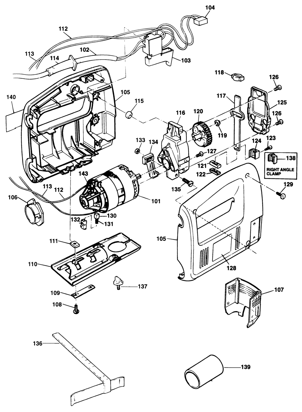 Black & Decker KS529 Type 1 Jigsaw Spare Parts