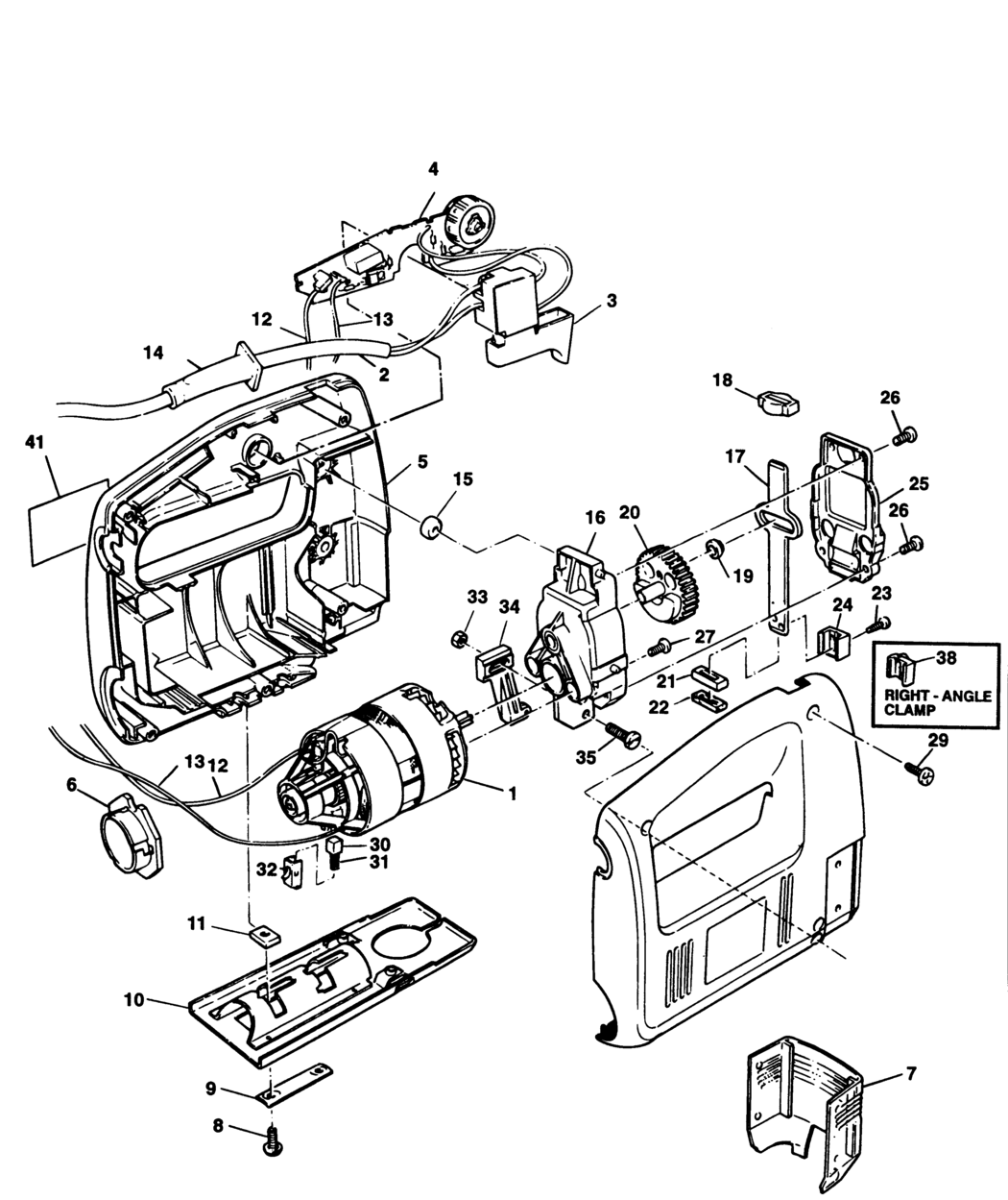 Black & Decker MST533E Type 1 Jigsaw Spare Parts