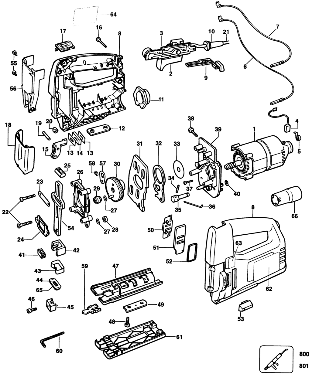 Black & Decker PL31 Type 1 Jigsaw Spare Parts