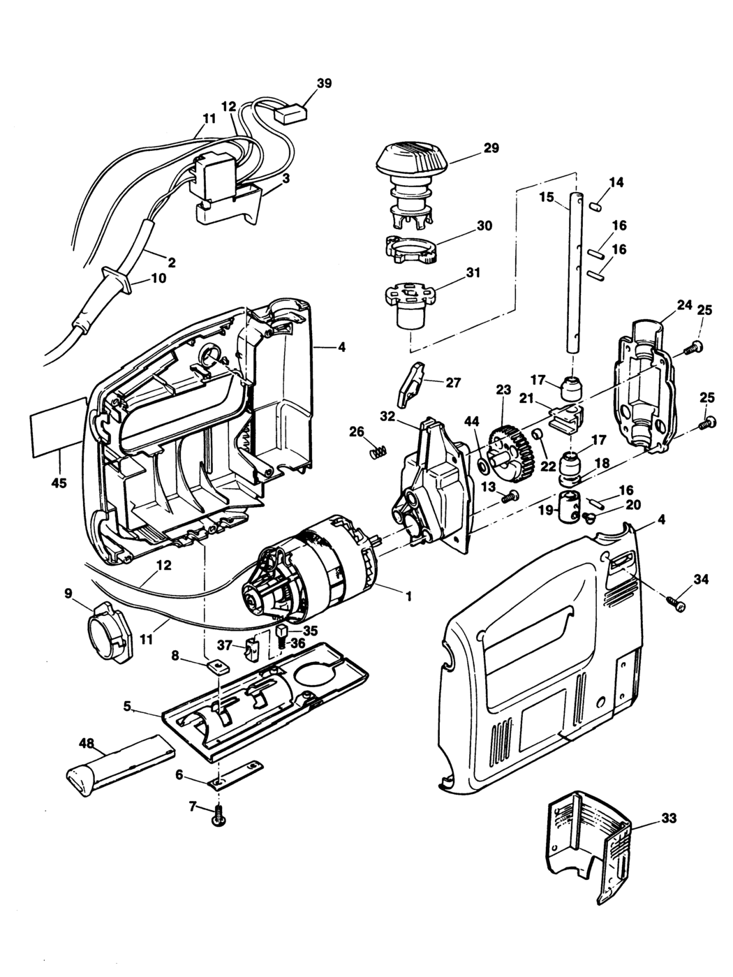 Black & Decker SPEC876 Type 1 Jigsaw Spare Parts