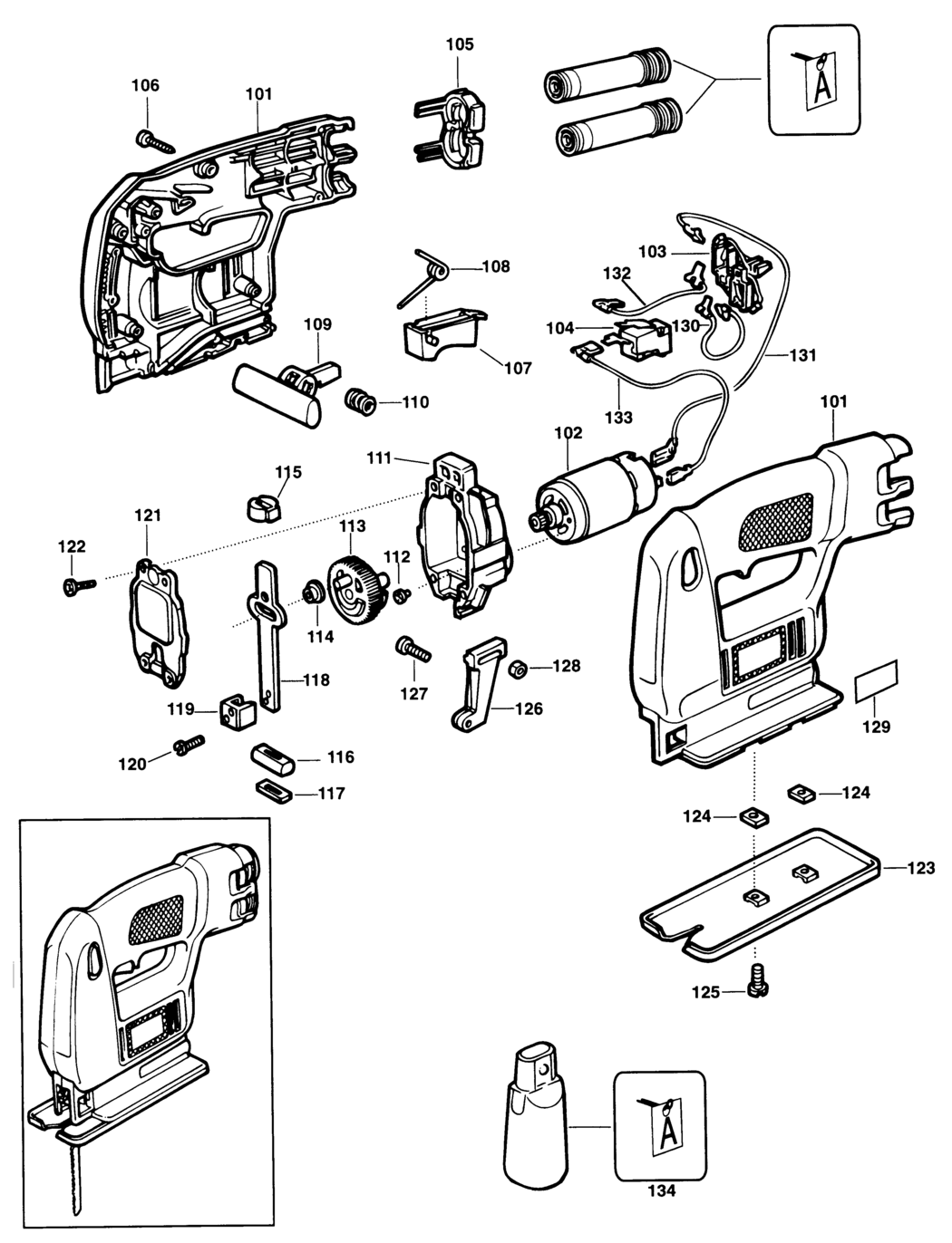 Black & Decker VP660 Type 1 Jigsaw Spare Parts