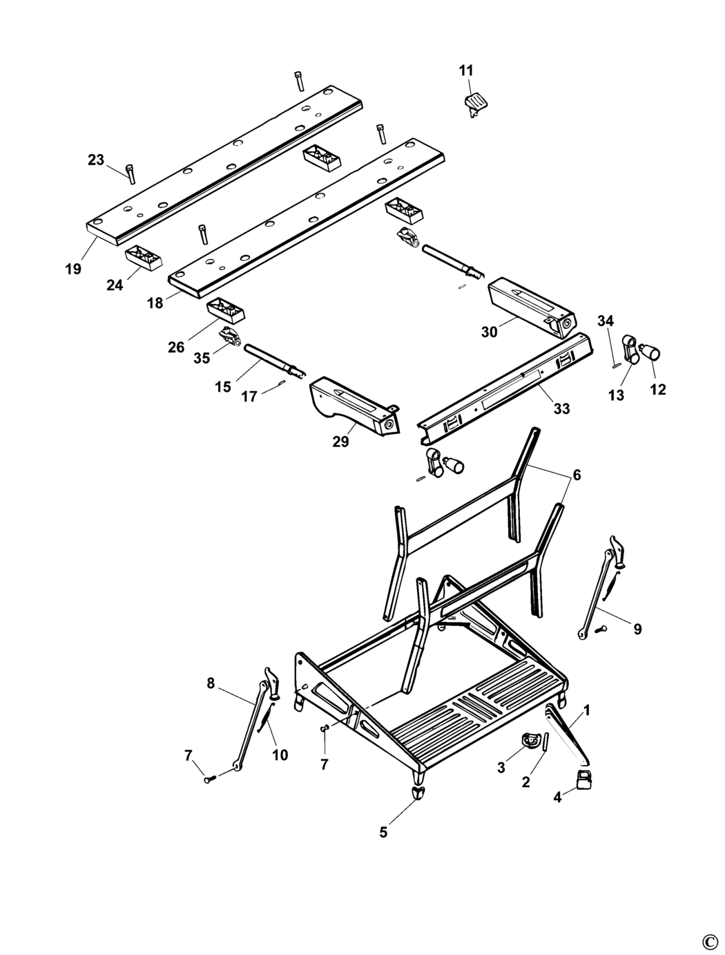 Black & Decker WM225 Type 2 Workmate Spare Parts