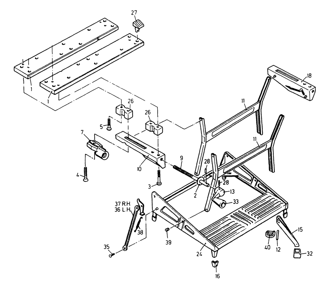 Black & Decker WM625 Type 6 Workmate Spare Parts