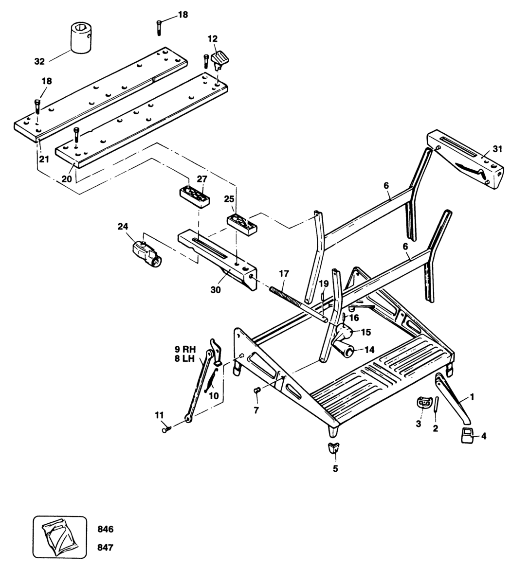 Black & Decker WM825 Type 1 Workmate Spare Parts