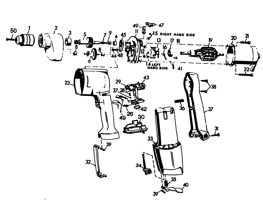 Black & Decker 5920 Type 1 Cordless Drill Spare Parts