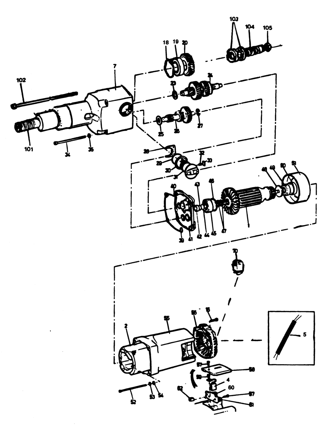 Black & Decker RB130 Type 1 Power Unit Spare Parts