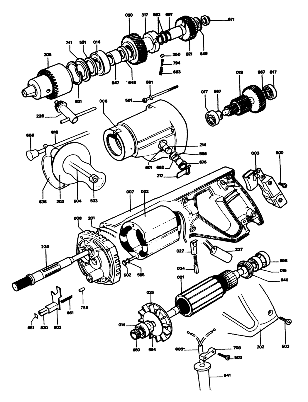 Black & Decker 13HG2V Type 2 Drill Spare Parts