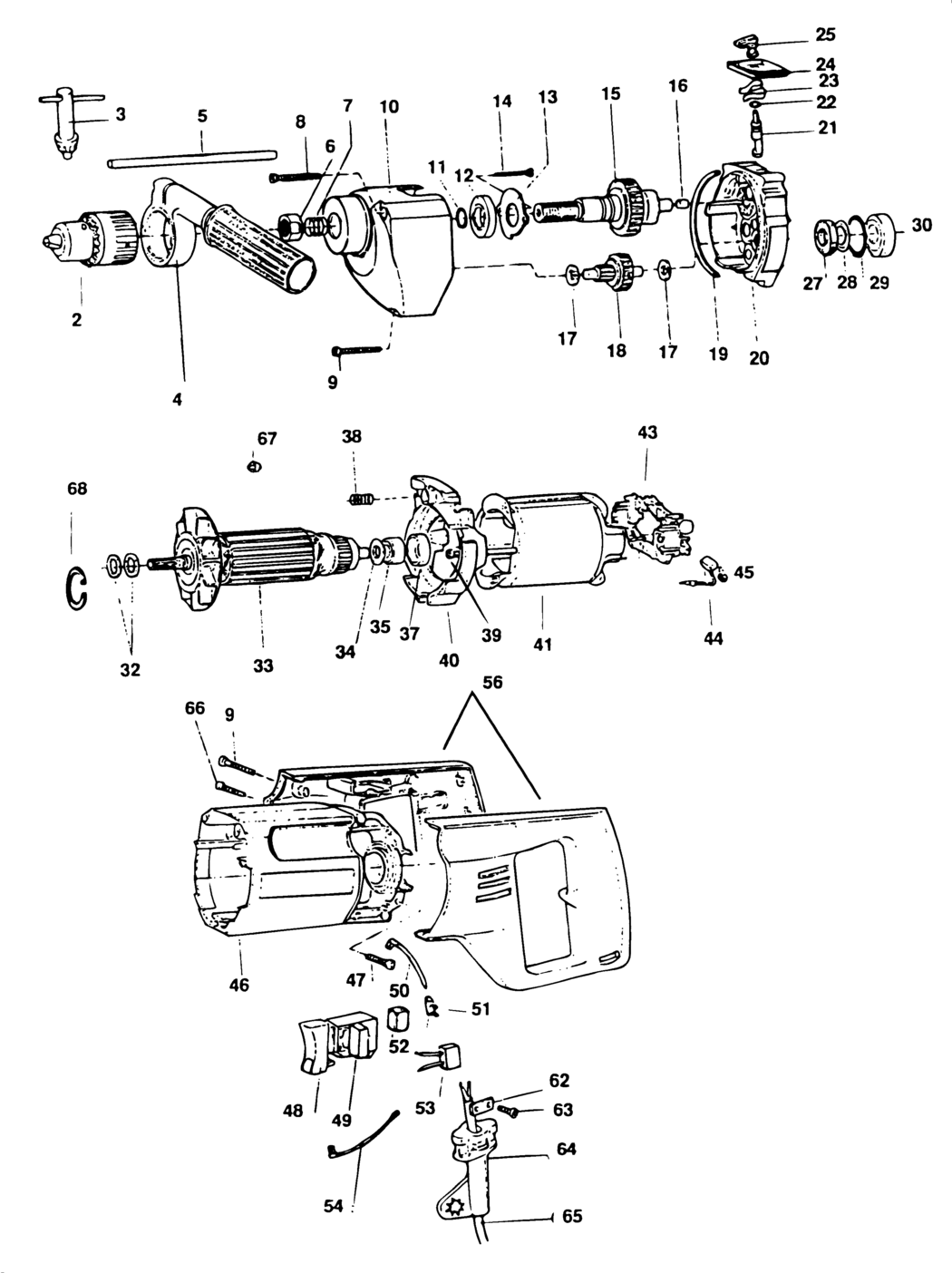 Black & Decker P2128 Type 1 Drill Spare Parts