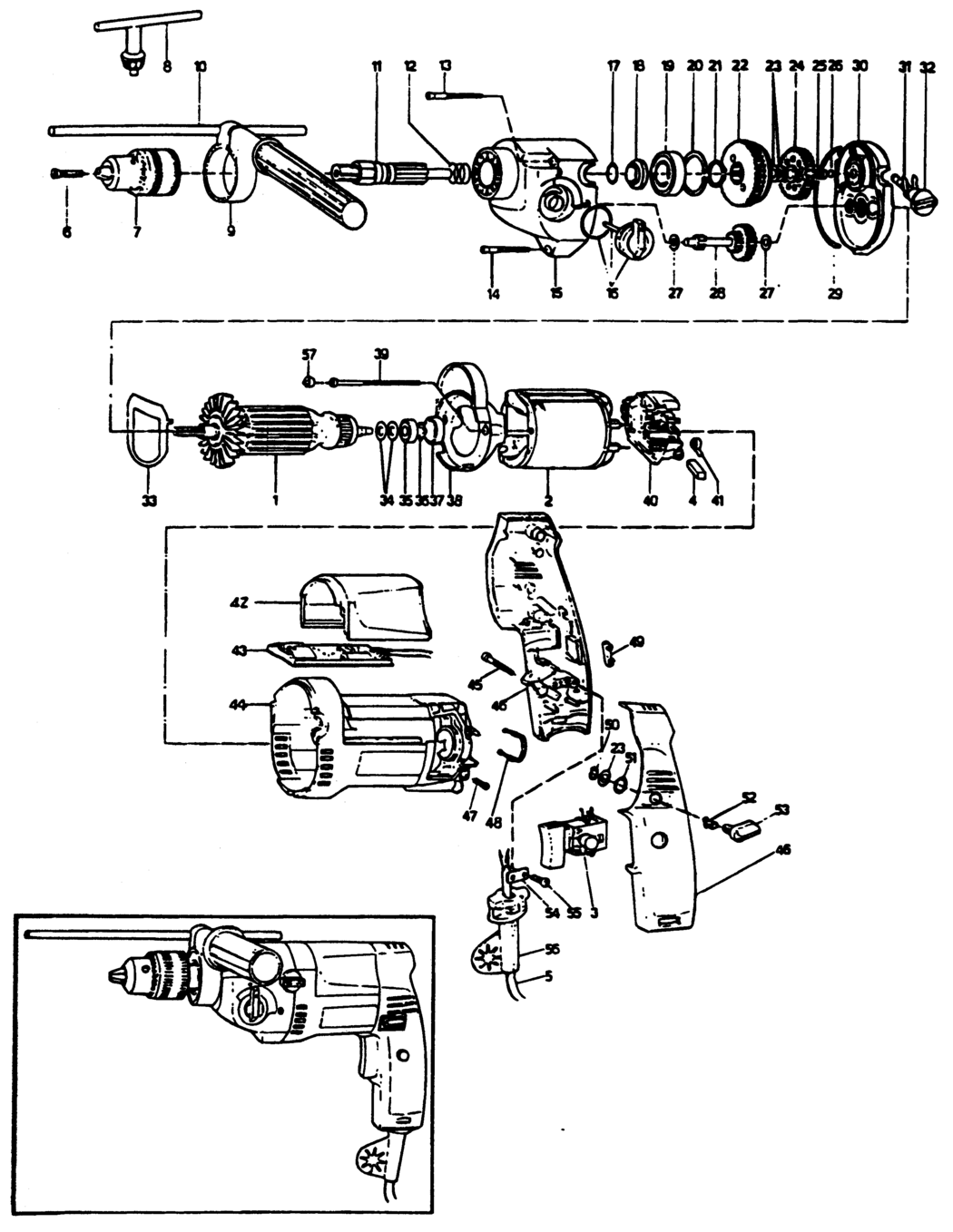 Black & Decker P2219 Type 1 Drill Spare Parts