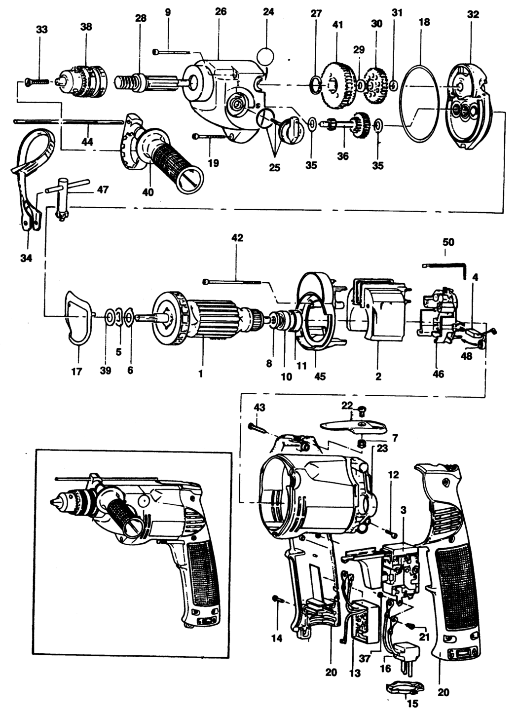 Black & Decker P8802 Type 1 Drill Spare Parts