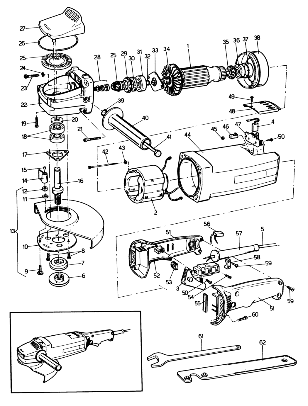 Black & Decker HD4180 Type 1 Angle Grinder Spare Parts