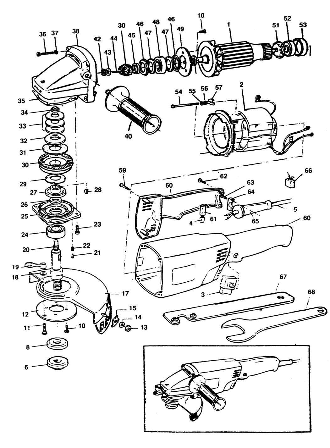 Black & Decker LAM6 Type 1 Angle Grinder Spare Parts