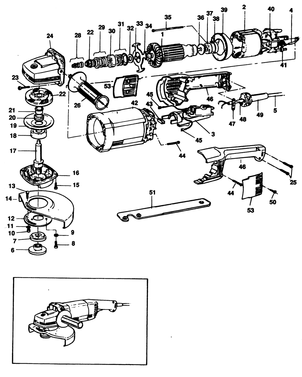 Black & Decker P5721 Type 1 Angle Grinder Spare Parts