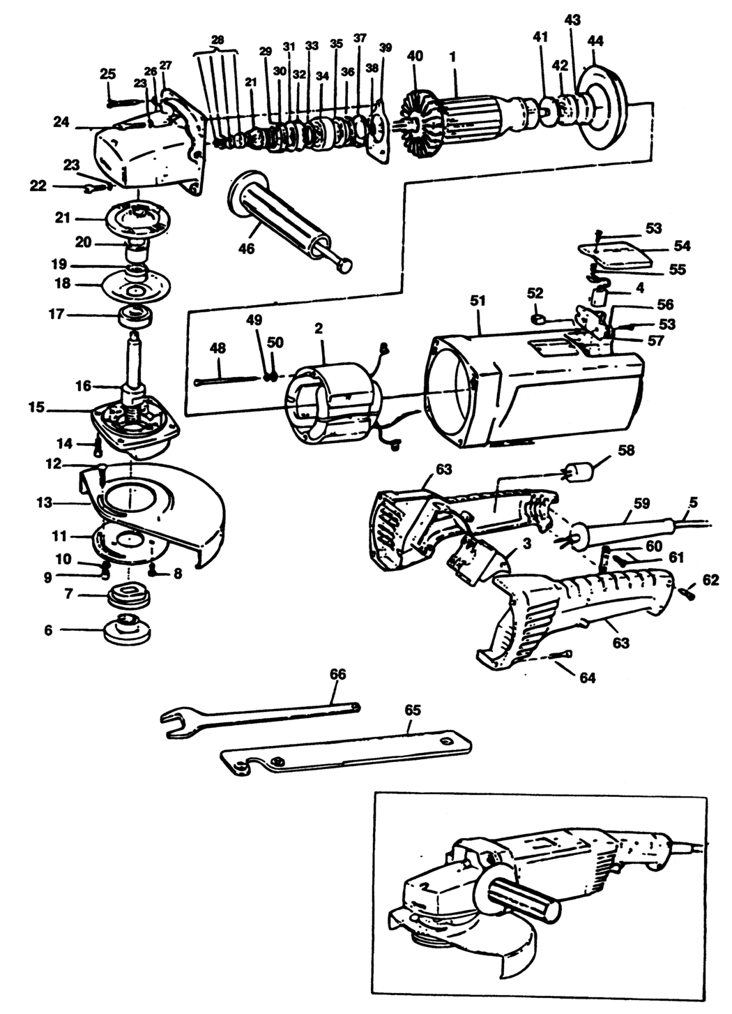 Black & Decker P5903 Type 1 Angle Grinder Spare Parts