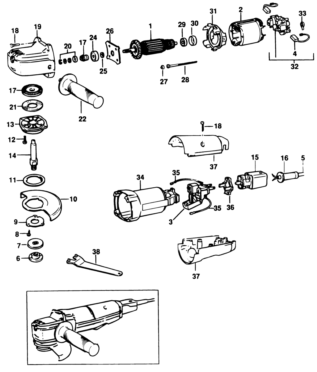 Black & Decker P5413 Type 3 Sander/grinder Spare Parts