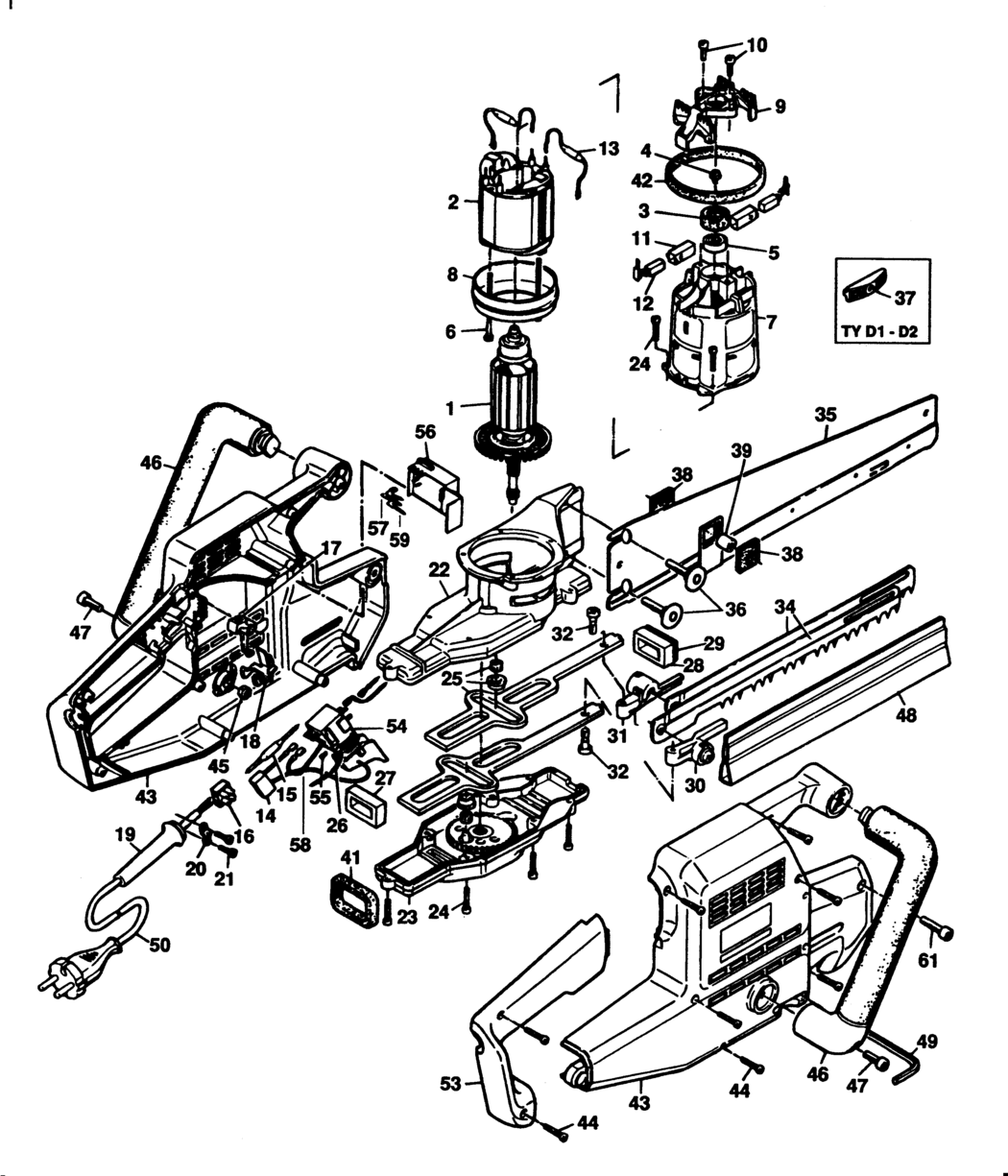 Black & Decker P4111 Type 1-2-3 Universal Saw Spare Parts
