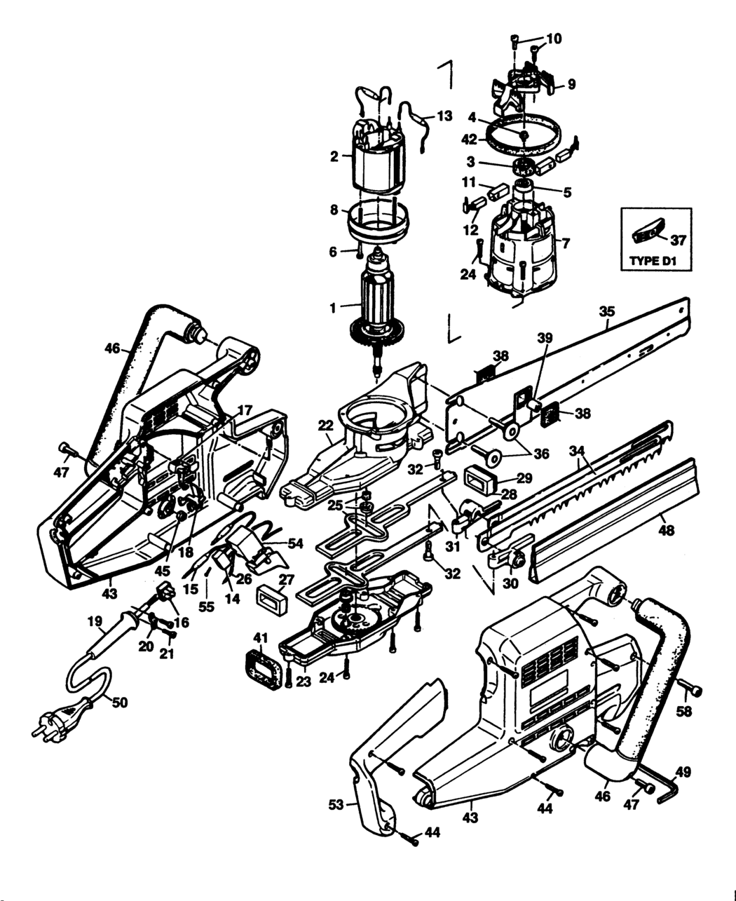Black & Decker P4111L Type 1-2 Universal Saw Spare Parts